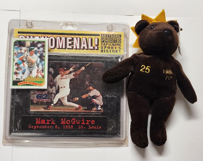 Mark McGwire Cardinals and A's Baseball Memorabilia Bundle