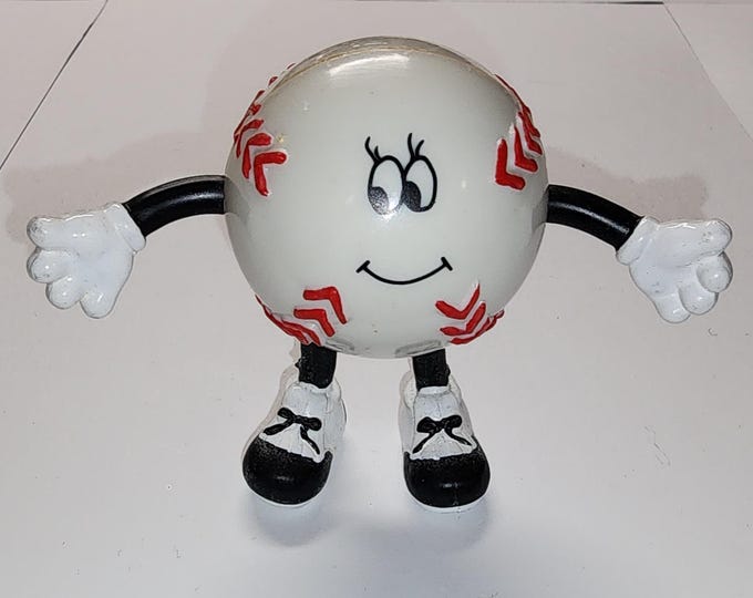 Plastic and Rubber Baseball Ball Poseable Figure