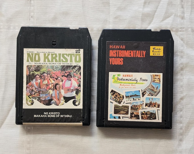 8-Track Aloha Hawaii Tape 1 and Hawaiian Favorites Alfred Apaka Bundle of 2