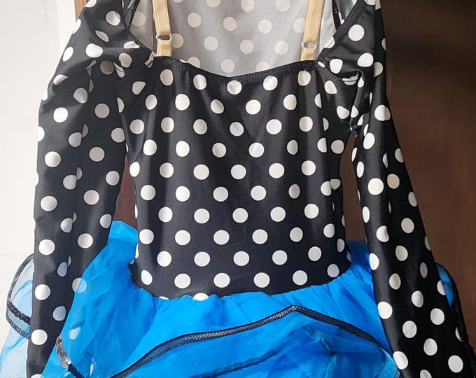 Weissman Polka Dot Dance Costume "Cars That Go Boom" with Vest and Arm Pieces Size Small Child