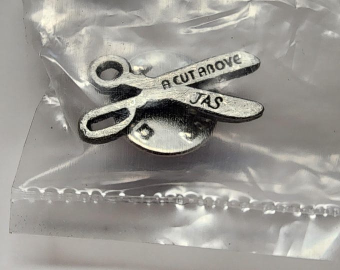 Vintage JAS A Cut Above Cutting Shears Lapel Pin