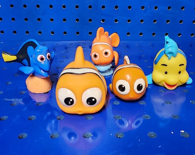 Disney Finding Nemo and Little Mermaid Fish Figure Bundle