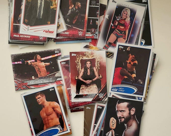 WWE Wrestling Card Bundle 55 Cards Included