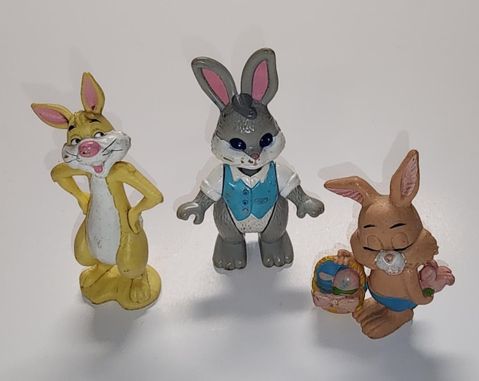 Vintage Rabbit Figure Bundle Lot of 3