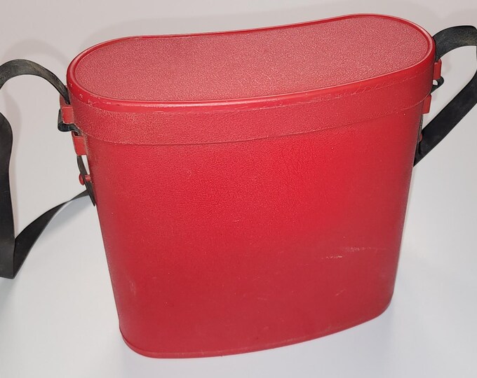 Vintage Plastic Red Binocular Case