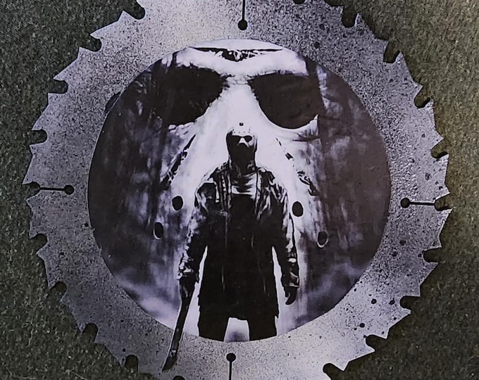 Friday the 13th Jason Voorhees Decorative Saw Blade Wall Art