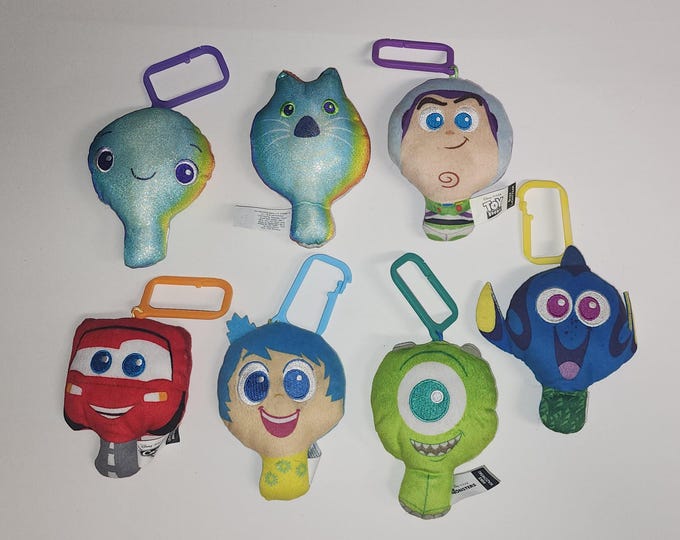Disney PIXAR McDonalds Plush Key Chain Bundle Lot of 7