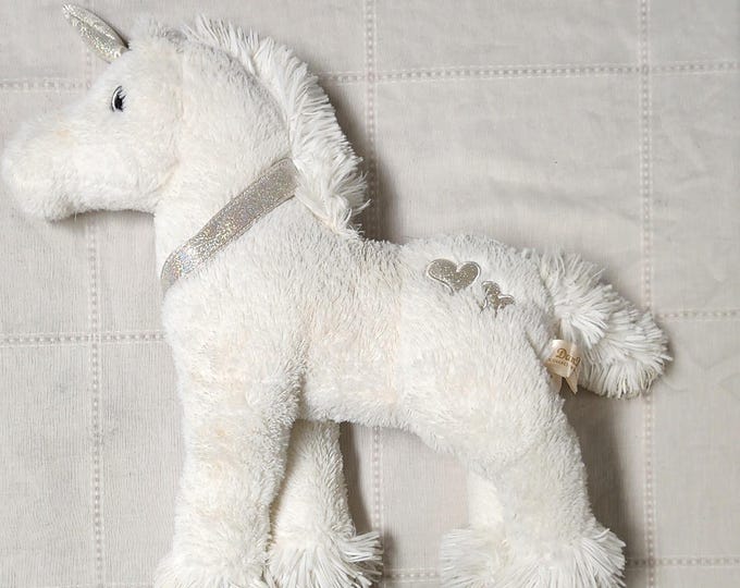 Dan Dee Plush White Stuffed Unicorn