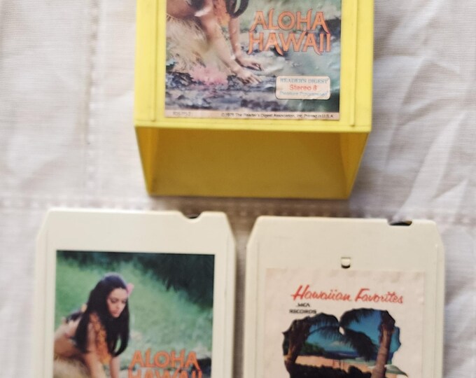 8-Track Aloha Hawaii Tape 1 and Hawaiian Favorites Alfred Apaka Bundle of 2