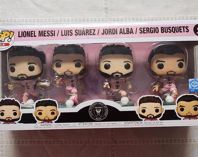 Inter Miami CF Team Funko POP Set New in Box Messi, Suarez, Alba, Busquets