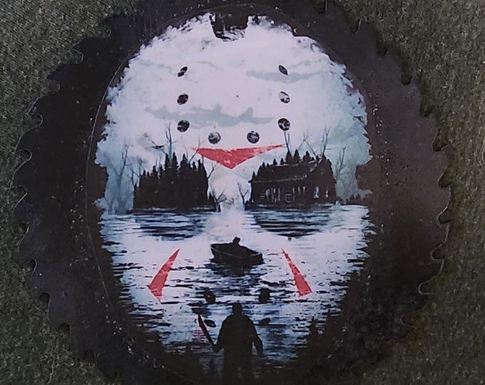 Friday the 13th Jason Voorhees Decorative Saw Blade Wall Art