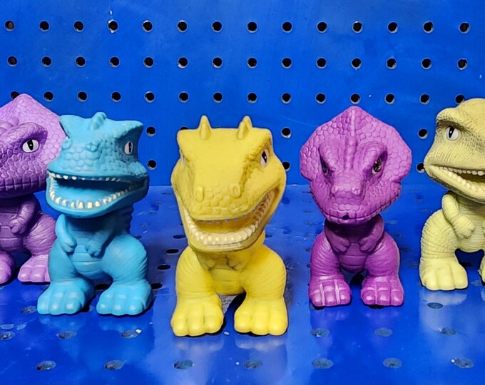 Gi-Go Toys Dino Re-Evolution Dinosaur Rubber Toy Bundle Lot of 5