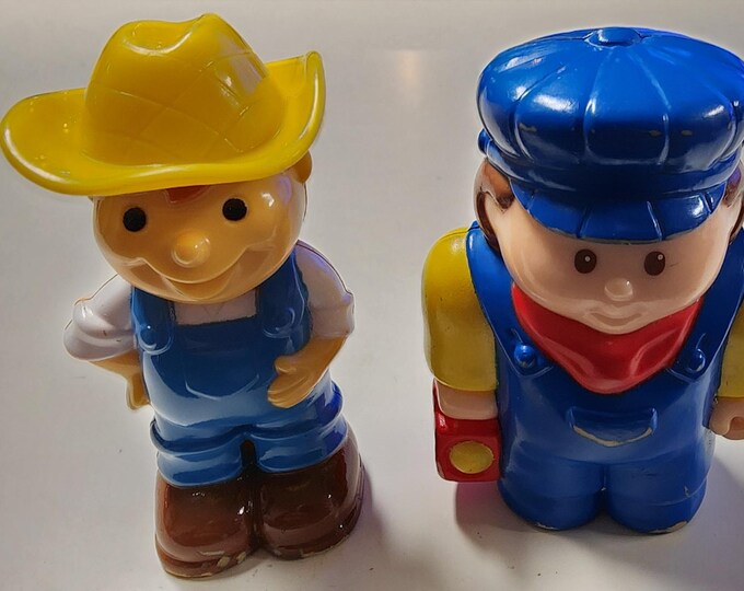 Kid Connection My First Vehicle Train Conductor & Farmer Figure Bundle