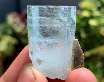 Cristal bleu aigue-marine avec mica du Pakistan - 15 grammes