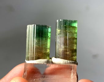 Bicolor Tourmaline Crystal From Afghanistan 22.45 Carats