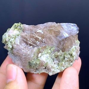 Rare Brown Axinite Crystal With Green Epidot From Pakistan - 59 Gram