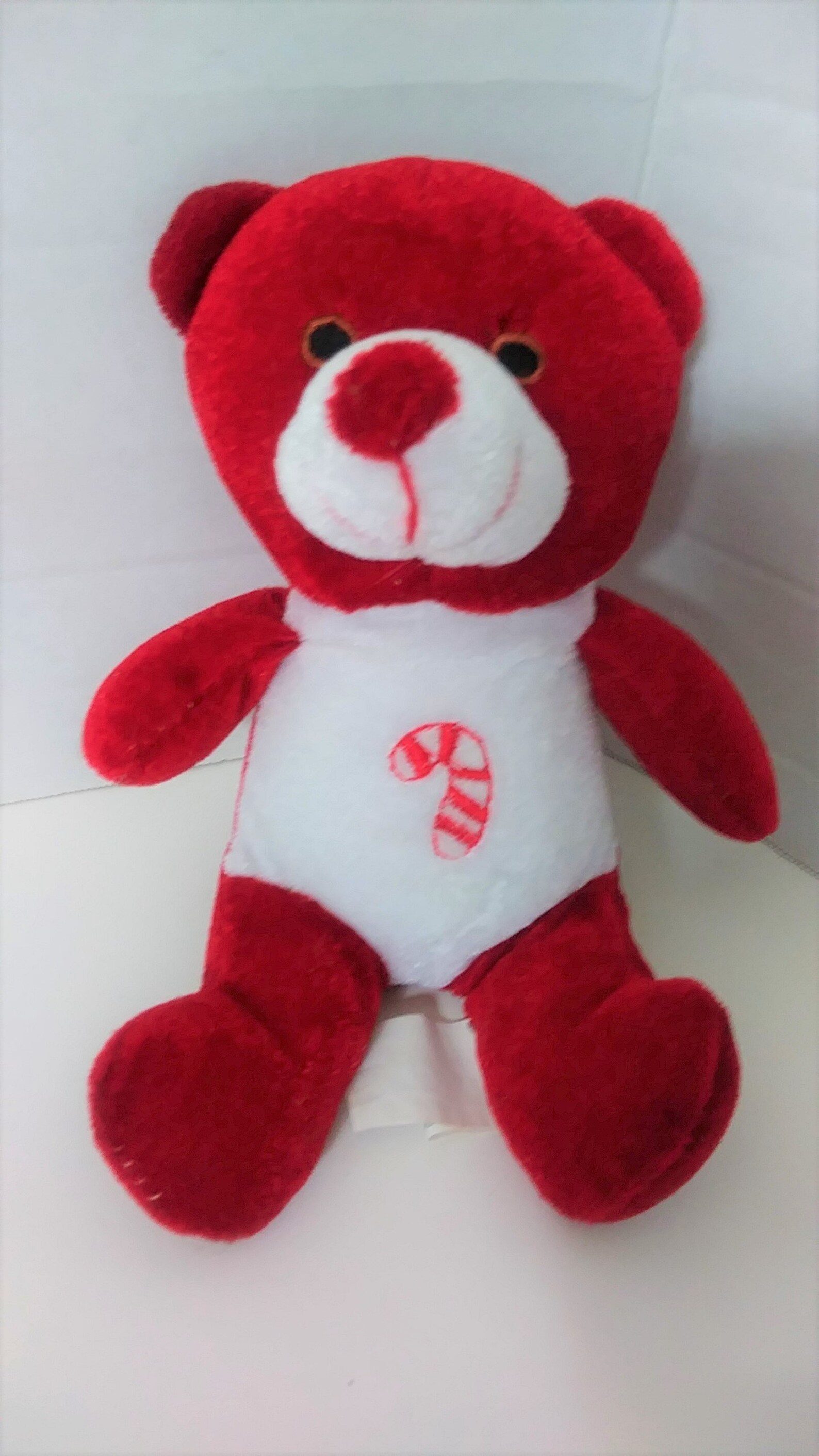 8 Kellytoy Christmas Bear W/ Candy Cane Tummy Plush Toy Kelly Etsy