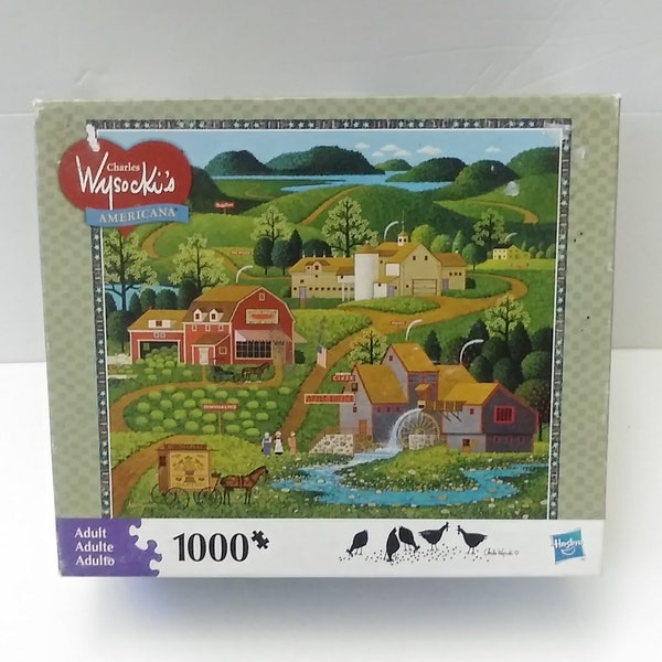 Charles Wysocki's 1000 Piece  Hasbro Puzzle Burma Rd  Jigsaw Puzzle
