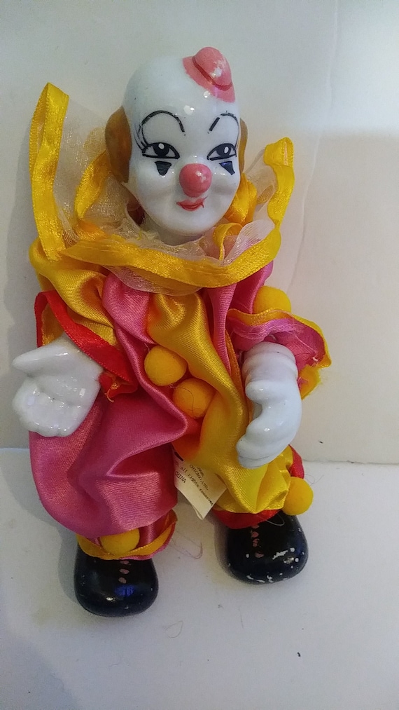 vintage porcelain clowns