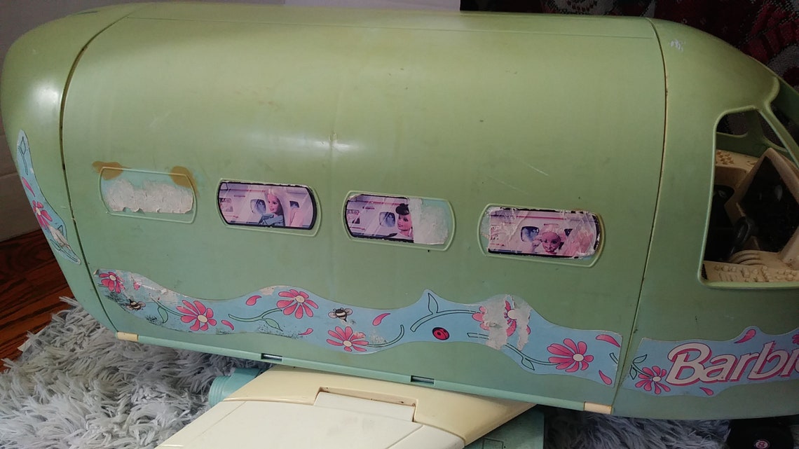 Vintage 1999 Barbie Jumbo Jet Airplane con sonidos de trabajo Etsy