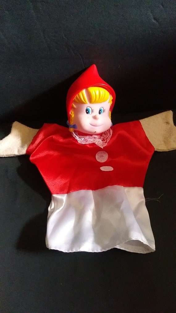 Vintage Famosa Little Red Riding Hood Hand Finger Puppet