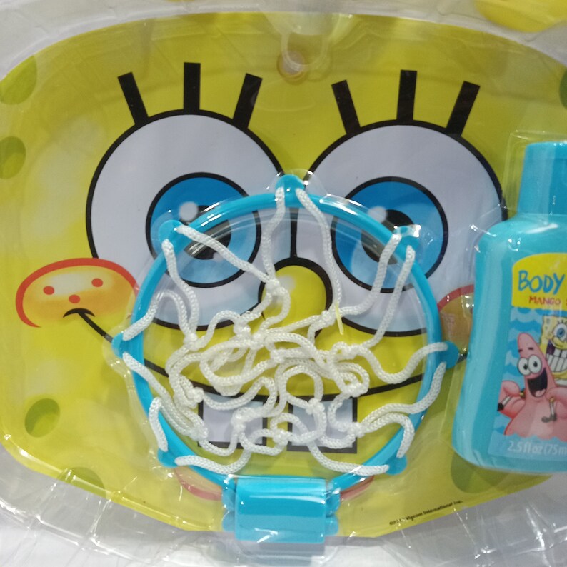 Spongebob Squarepants Tub Tall Basketball Hoop Three Balls and Etsy