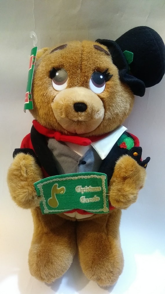 House of Lloyd Teddy Bear Mr Christmas Carols Stuffed Animal - Etsy India