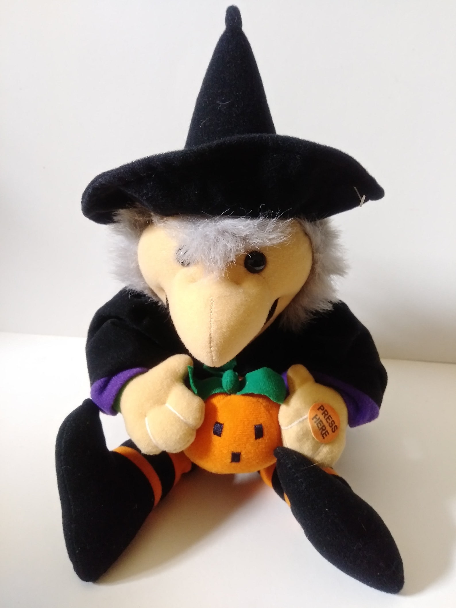 Playful Plush Witch Halloween Plush 11 Stuffed Toy Plush Etsy