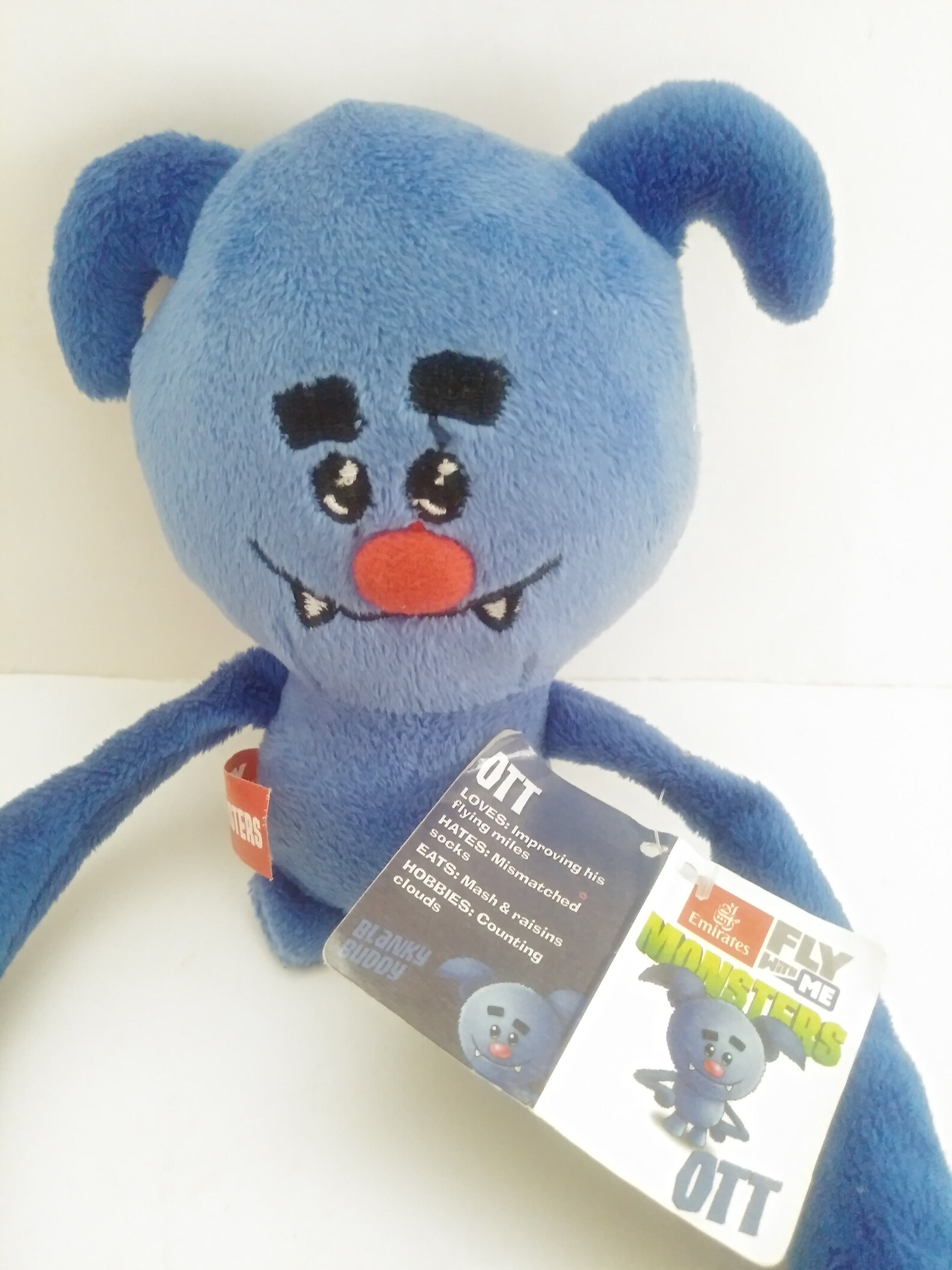 Emirates Airline Fly With Me Monsters Buddy Plush Ott Stuffie Etsy