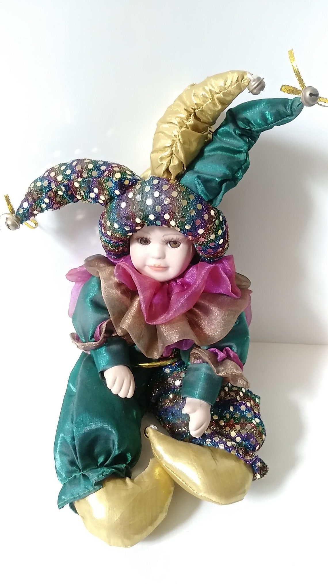 vintage mardi gras jester doll