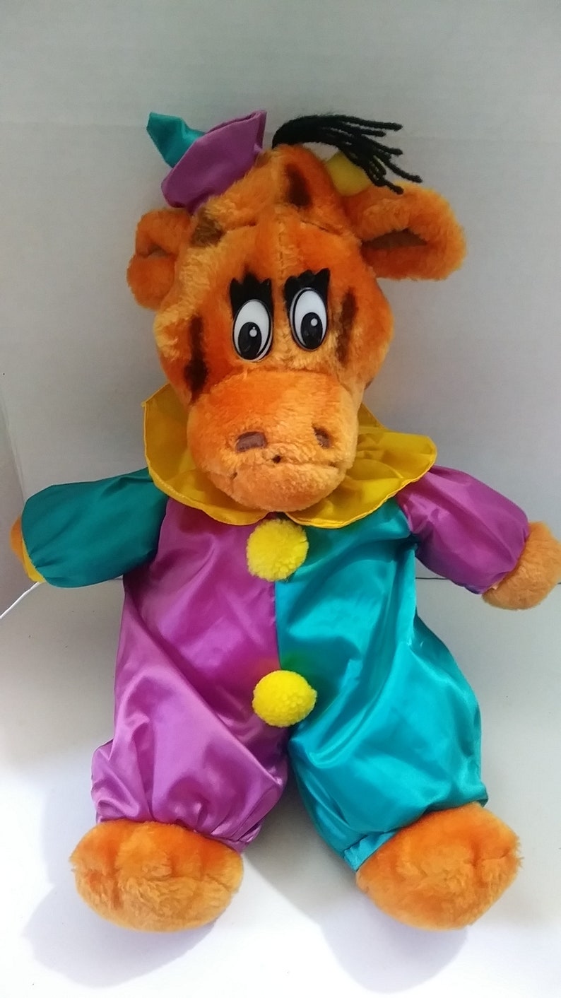 RARE Geoffrey Giraffe Plush Stuffed Toys R Us Clown Jester EUC | Etsy