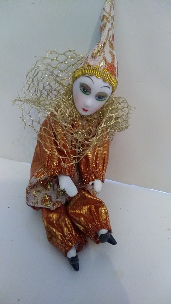 porcelain jester clown dolls