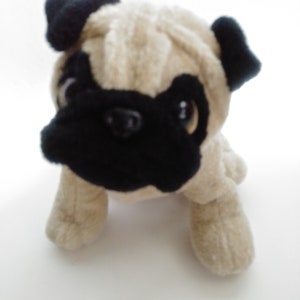 NWT Ganz Heritage Lil Puppy Dog Stuffed Animal Plush 5" Tan Pug 