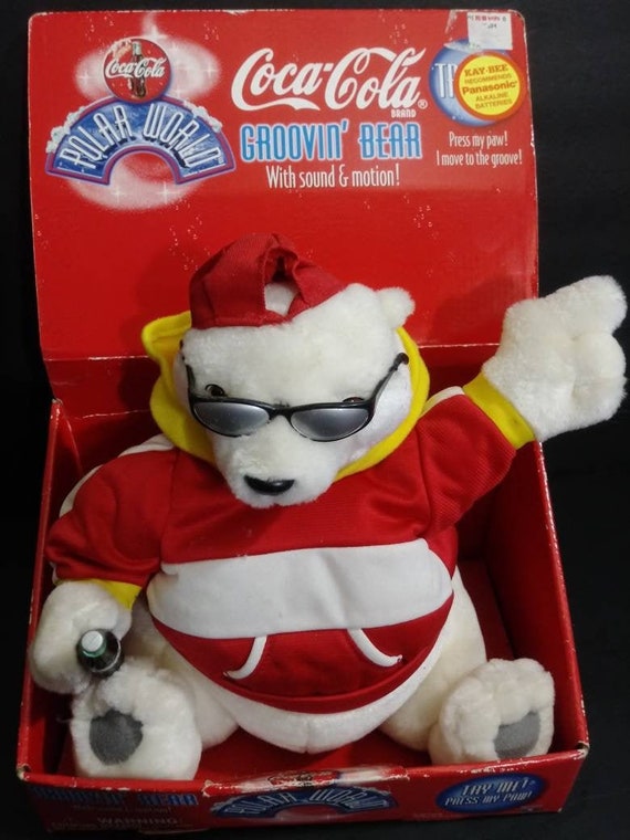 coca cola polar bear stuffed animal