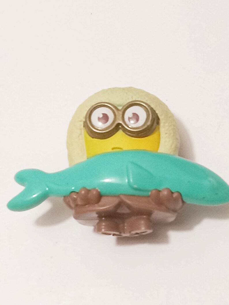 Mcdonalds Happy Meal Toys Despicable Me Minion Holding Fish Etsy