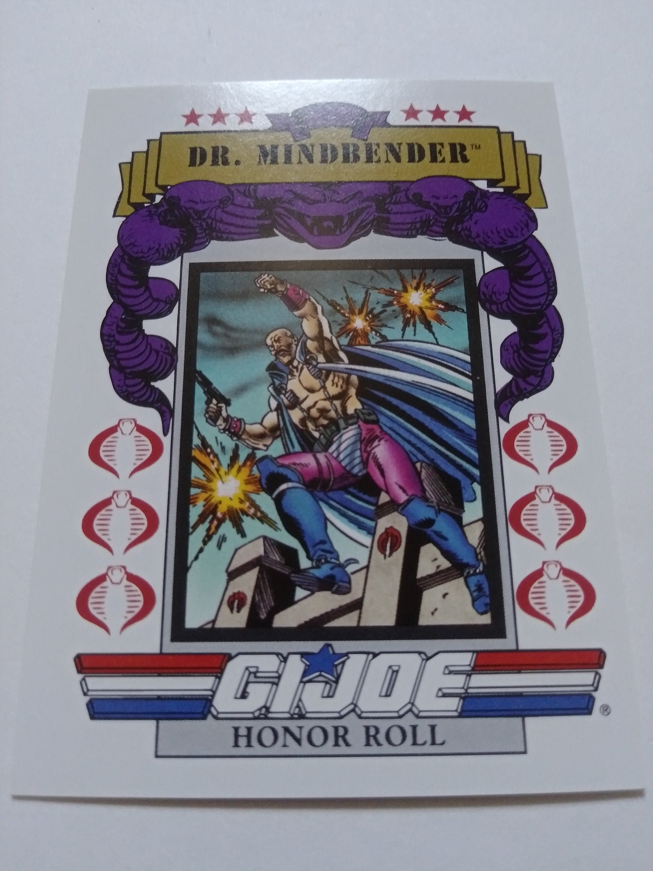Tradingcard GI Joe Impel 1991 Dr. Mindbender Collector Card - Etsy
