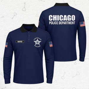 Custom Chicago Police Shirt – Personalized Long Sleeve Police Uniform Top