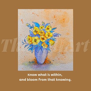 Zachte kunst voor diepe dagen | Een inspirerende digitale aquarelbriefkaart | Soulvol cadeau | Gratitude (een bundel van 2 digitale kaarten)