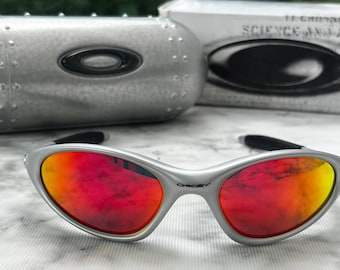 小物 Rare Oakley MINUTE Silver Sunglasses Oakley Minute 1.0 X-metal Silver Sunglasses W/ Fire Iridium
