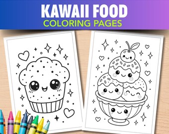 Zuckersüße Kawaii Leckereien Ausmalbuch – 60 Seiten, Extra Große Motive, Für Kinder Und Kreative Künstler
