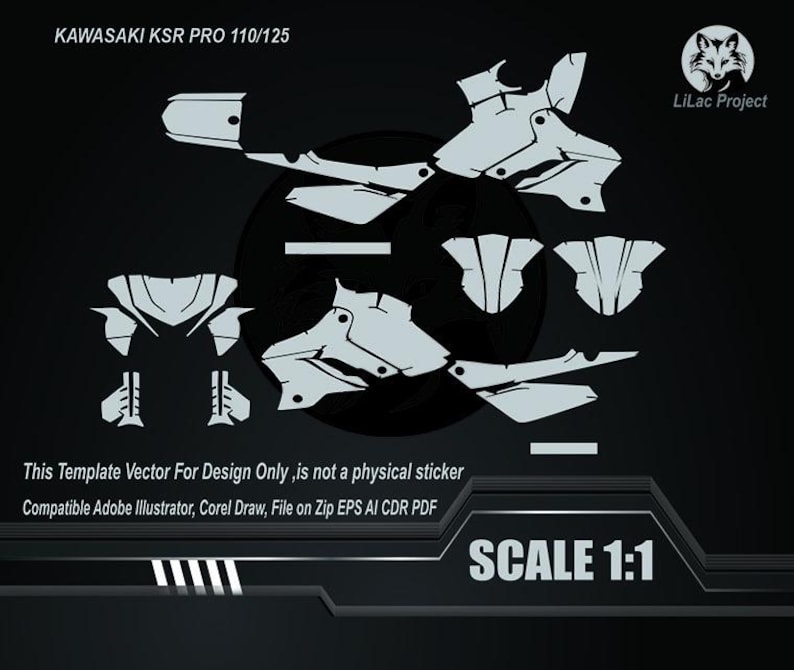 Kawasaki KSR PRO 110 125 Template Vector(digital Download) - Etsy