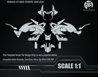 Yamaha XT 660z Tenere 2008-2016 Vector Template