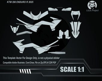 KTM 390 Enduro R SMC R 2025 Template Vector(Digital Download)