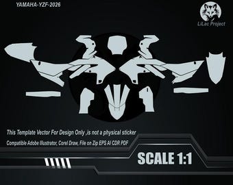 Yamaha YZF 2026 Template Vector (prodotto digitale)