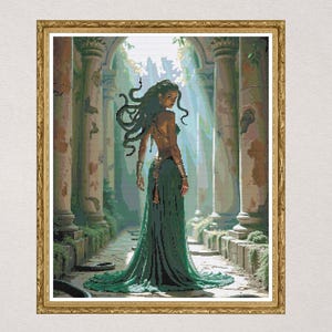 Medusa in the Ruins Enchanted Gaze CROSS STITCH PDF