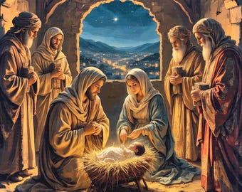 キリスト降誕のクロスステッチパターン：イエスの誕生 PDF - 宗教的な