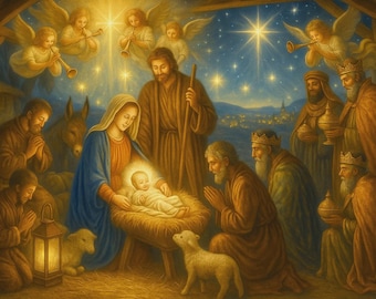 お値下げ★美品★ドイツ　壁掛け　キリスト誕生　クリスマス キリスト降誕のクロスステッチパターン：イエスの誕生 PDF - 宗教的な