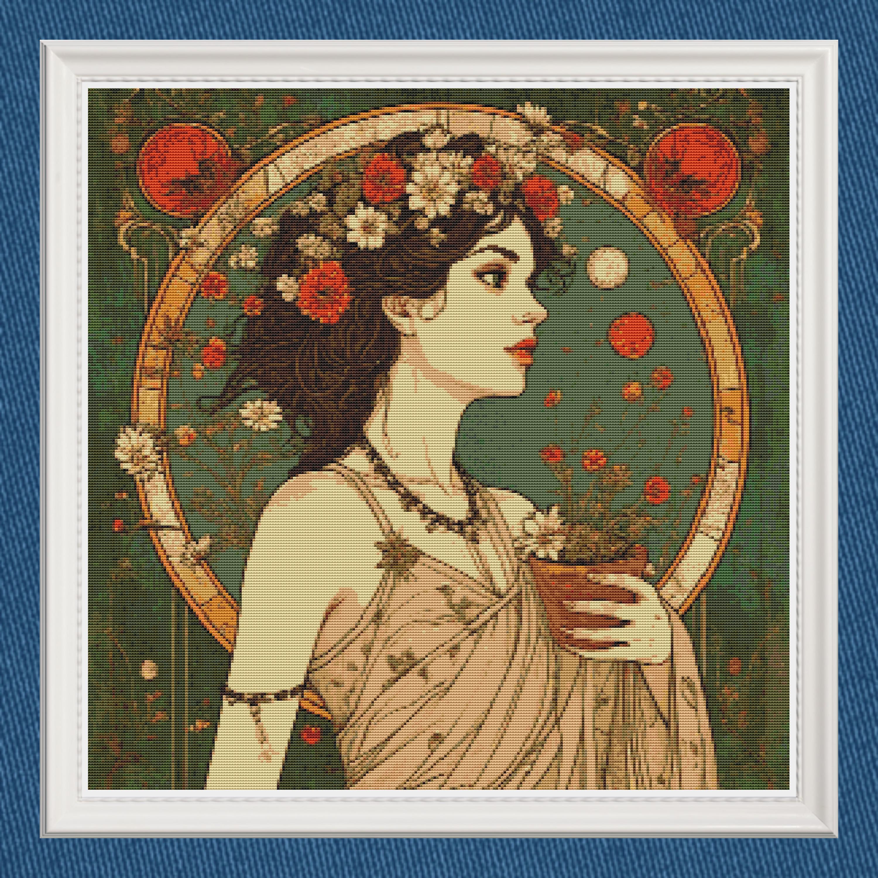 Gaia Greek Goddess Cross Stitch Pattern PDF | Goddess of Earth, Nature ...
