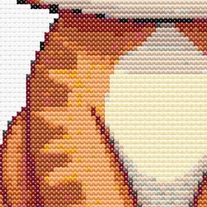 Cartoon Tiger Cat Cross Stitch Pattern PDF | Cute Ginger Tabby Embroidery Design | Funny Cat Stitch | Digital Animal Craft for Cat Lovers image 3