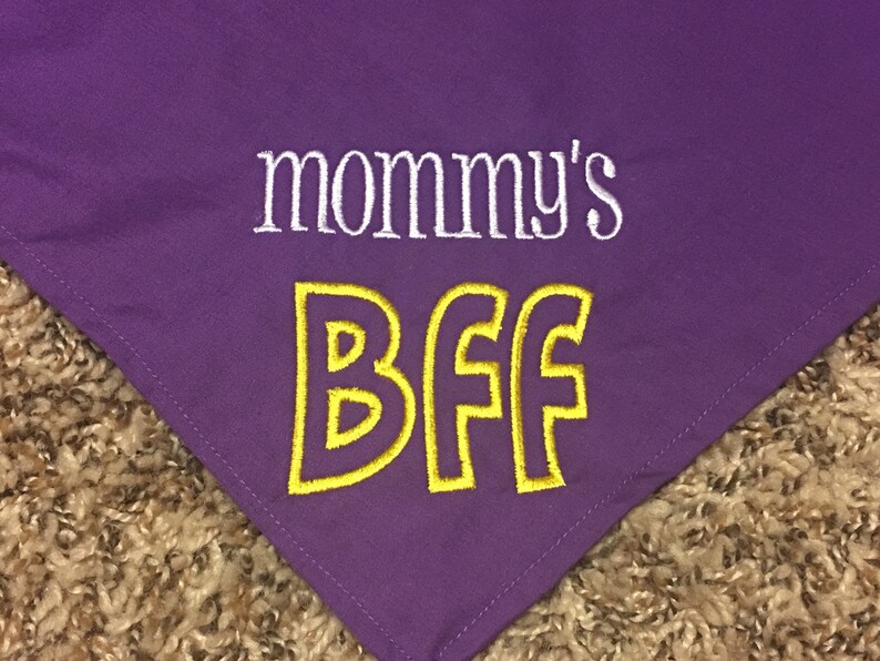 Mommy/'s BFF Embroidered Dog Bandana